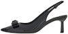 (W) FERRAGAMO Salvatore Vara Tumit Berkilat Hitam 'Buckle' 01E285-757790