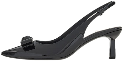 (Women) FERRAGAMO Salvatore Vara Patent 'Black Buckle Heel' 01E285-757790 (Women) FERRAGAMO Salvatore Vara Patent 'Black Buckle Heel' 01E285-757790
