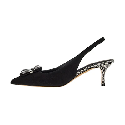 (W) FERRAGAMO Salvatore Vara Peep-Toe High Heels 'Black Bow'