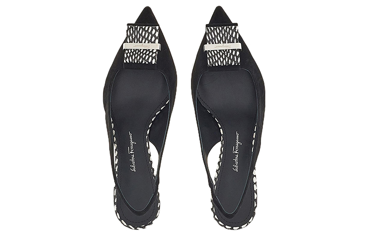 Lookbook (W) (女性用) フェラガモ ヴァラ ピープトゥ ハイヒール 'ブラックボウ' 01D870-754524 01D870-754524