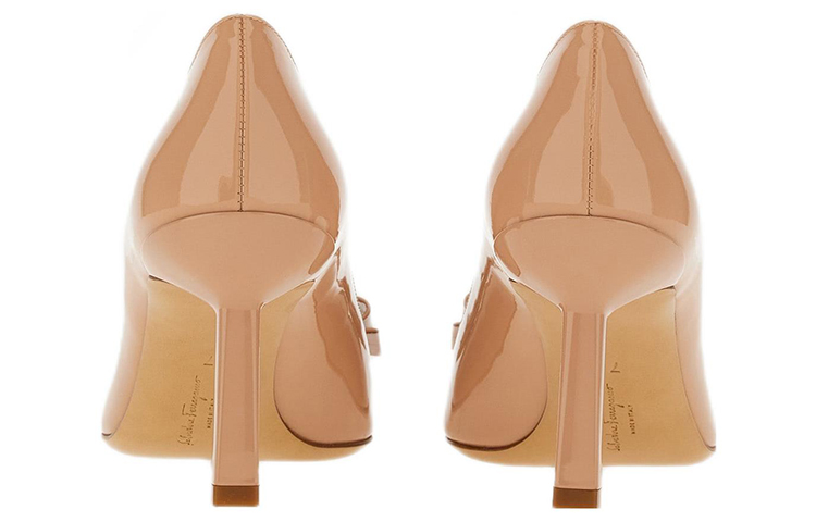 (W) FERRAGAMO Salvatore Vara Pump 'Brown Patent Bow' 圖 4