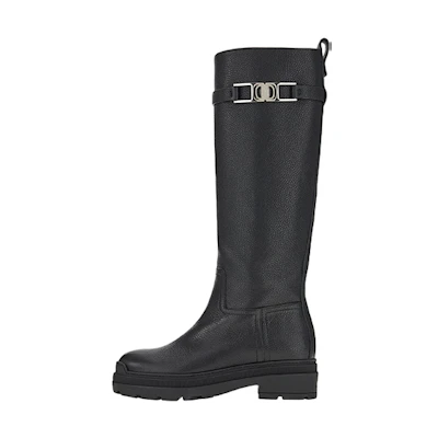 (W) FERRAGAMO Ryder F Knee-High Boots 'Black'