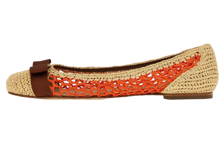 (W) FERRAGAMO Salvatore Varina 'Orange Ballet Flat'
