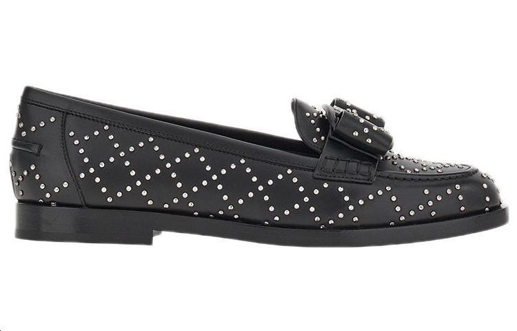 (W) FERRAGAMO Viva Studded Loafers 'Black' 圖 2