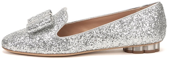 (Women) FERRAGAMO Sarno 'Silver Floral Bow' 01N788-695193 (Women) FERRAGAMO Sarno 'Silver Floral Bow' 01N788-695193