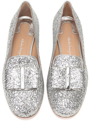 (Women) FERRAGAMO Sarno 'Silver Floral Bow' 01N788-695193 Shop (Women) FERRAGAMO Sarno 'Silver Floral Bow' 01N788-695193