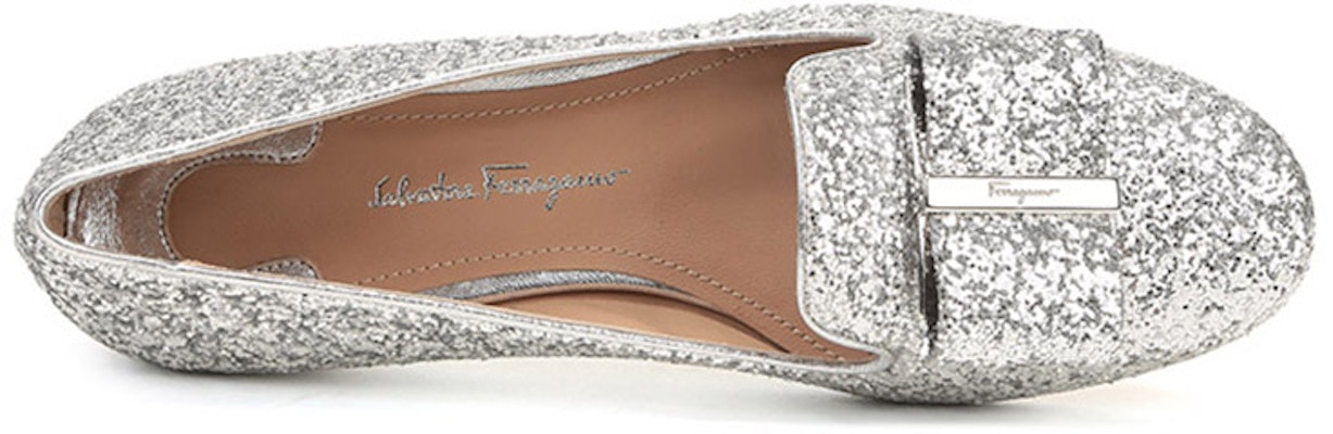 (Women) FERRAGAMO Sarno 'Silver Floral Bow' 01N788-695193 Purchase (Women) FERRAGAMO Sarno 'Silver Floral Bow' 01N788-695193