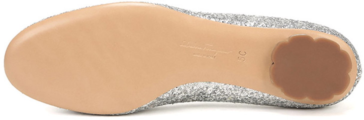 (Women) FERRAGAMO Sarno 'Silver Floral Bow' 01N788-695193 Details for (Women) FERRAGAMO Sarno 'Silver Floral Bow' 01N788-695193