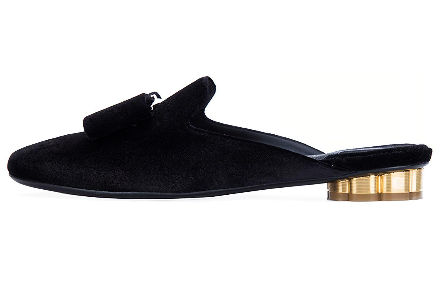 (Women) FERRAGAMO Sciacca Mule 'Black Velvet' 01M949-680205