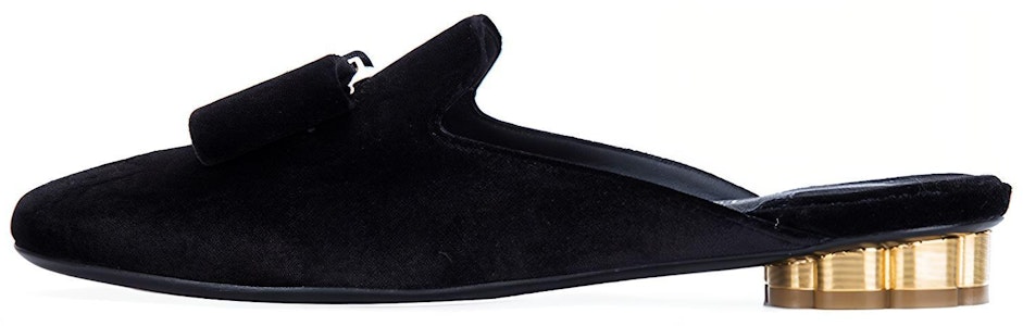 (W) FERRAGAMO Sciacca 黑色天鹅绒穆勒鞋 01M949-680205 Buy (W) FERRAGAMO Sciacca 黑色天鹅绒穆勒鞋 01M949-680205