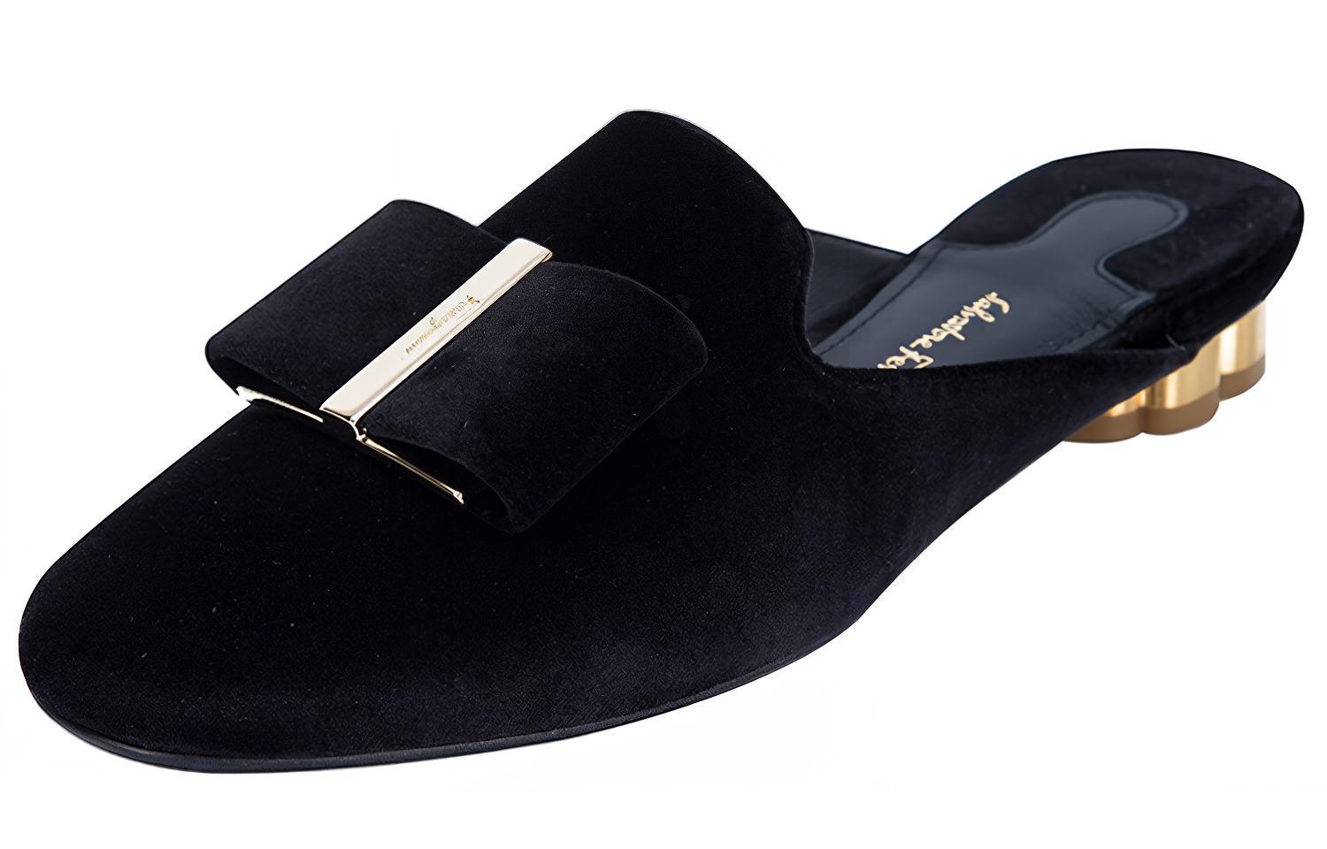Lookbook (W) FERRAGAMO Sciacca Mule 'Terciopelo Negro' 01M949-680205