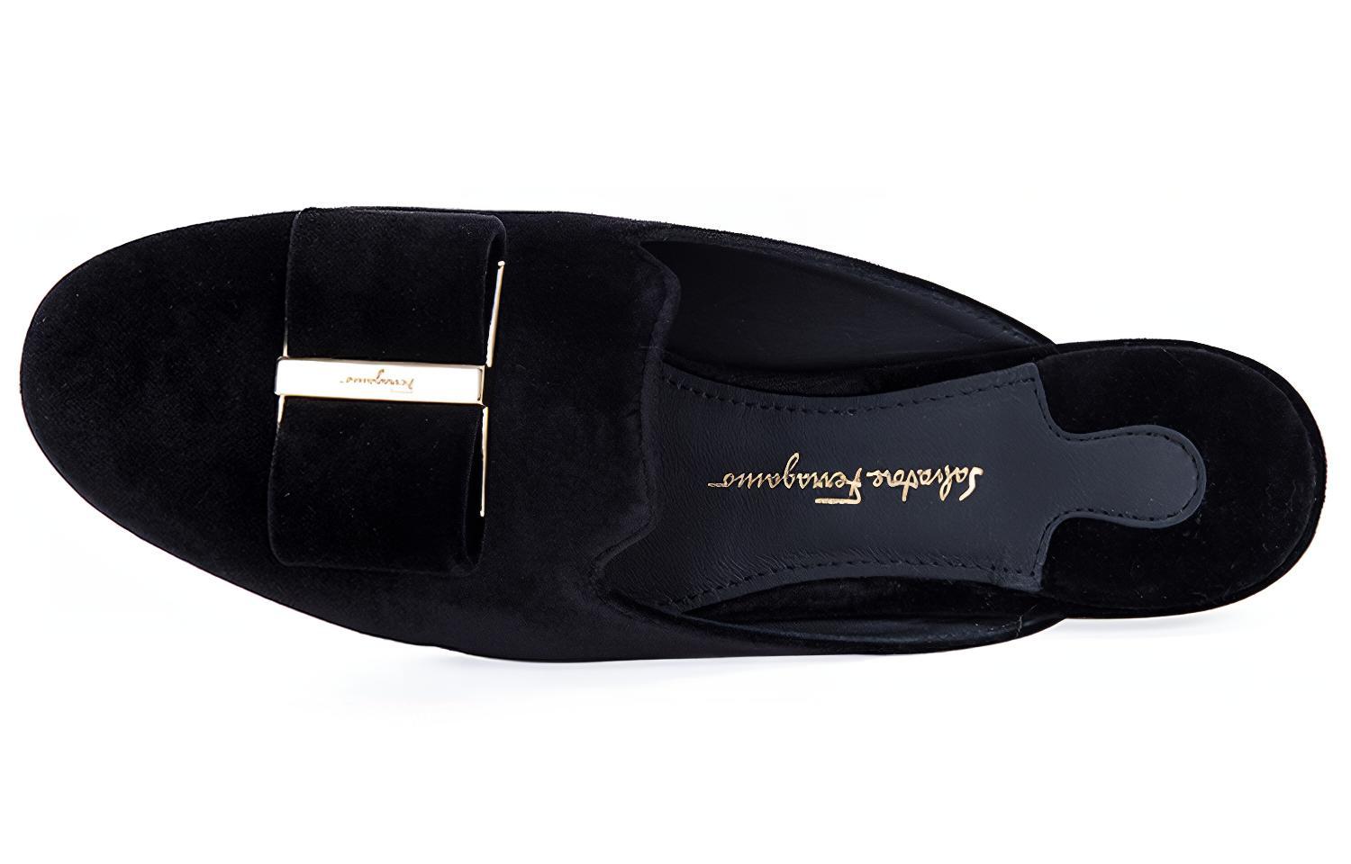 Shop (W) FERRAGAMO Sciacca Mule 'Terciopelo Negro' 01M949-680205