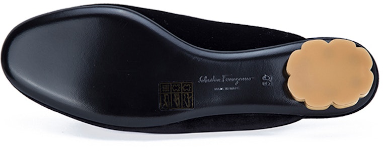 (W) FERRAGAMO Sciacca 黑色天鹅绒穆勒鞋 01M949-680205 Purchase (W) FERRAGAMO Sciacca 黑色天鹅绒穆勒鞋 01M949-680205