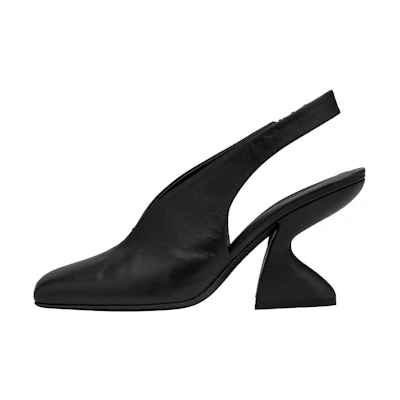 (W) FERRAGAMO F-Heel 100mm Slingback Pumps 'Black'