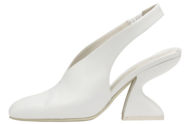 (Women) FERRAGAMO Sculptured Heel Mules 'White' 01B386-743745
