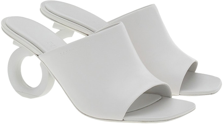 (W) 페라가모 조각 peep-toe 슬라이드 (화이트) 01F613-761363 Order (W) 페라가모 조각 peep-toe 슬라이드 (화이트) 01F613-761363