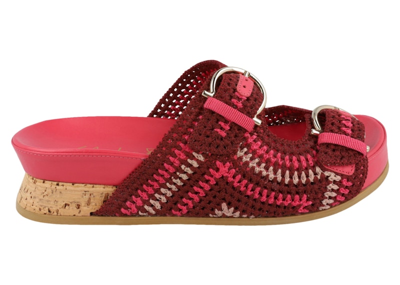 Buy (Women) FERRAGAMO Shaula Crochet Sandals Purple 01E587-758193