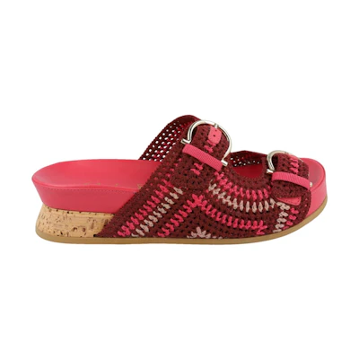 (W) FERRAGAMO Shaula Crochet Sandals Purple