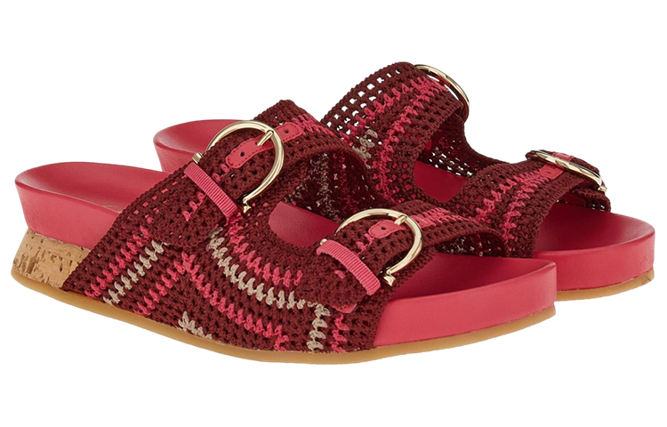 Order (Women) FERRAGAMO Shaula Crochet Sandals Purple 01E587-758193