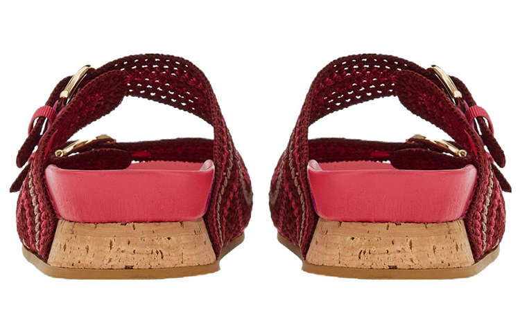 Shop (Women) FERRAGAMO Shaula Crochet Sandals Purple 01E587-758193