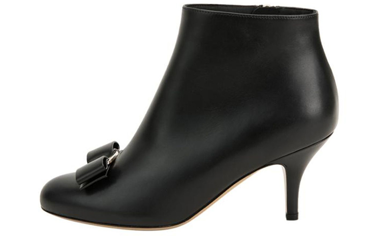 (W) FERRAGAMO Short Boots 'Black Bow-Tie'