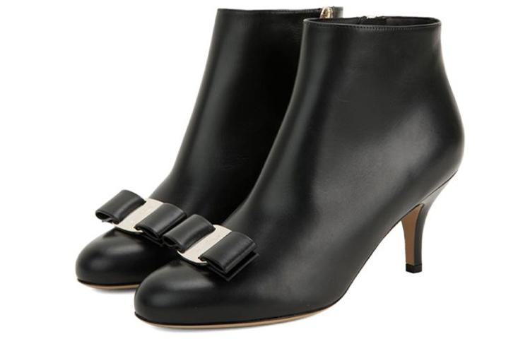 (W) FERRAGAMO Short Boots 'Black Bow-Tie' 圖 5