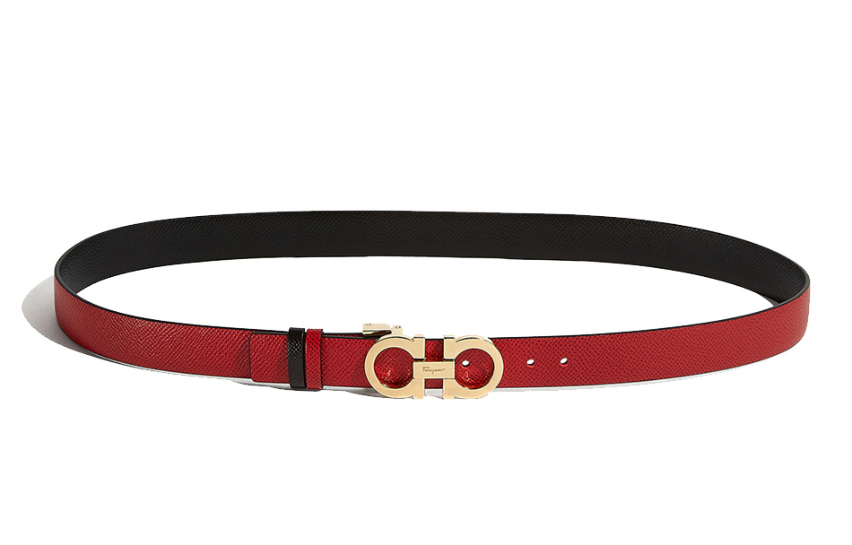 (Women) Ferragamo Smooth Buckle Leather Belt 2.5cm Wide 23A565-0674556