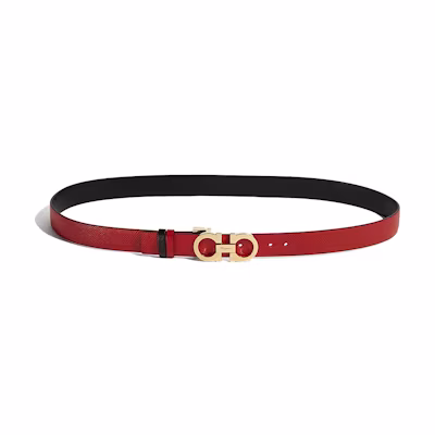 (Women) Ferragamo Smooth Buckle Leather Belt 2.5cm Wide 23A565-0674556