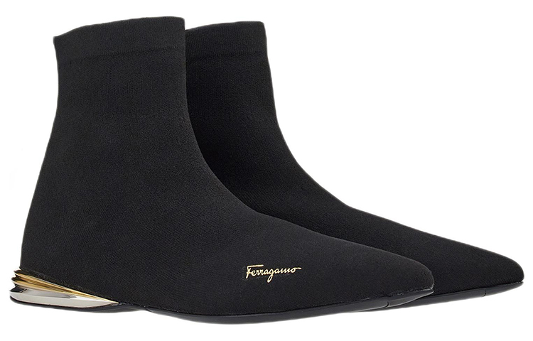 (W) FERRAGAMO Sock-Style Sneaker 'Black' 圖 2