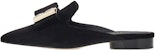 (W) FERRAGAMO Selipar Mule Hujung Petak 'Hitam' 01G007-763892