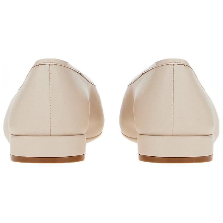 Purchase (W) FERRAGAMO 方头平底鞋 "白扣" 01C725-748713