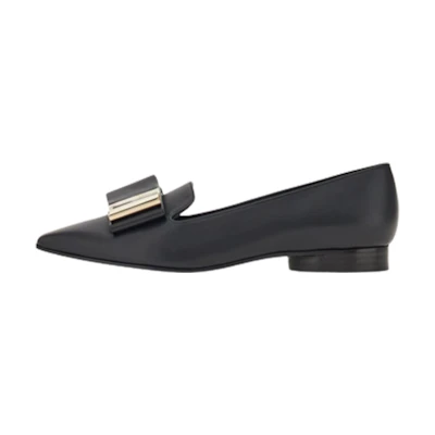(W) FERRAGAMO Square Toe Loafer 'Black'
