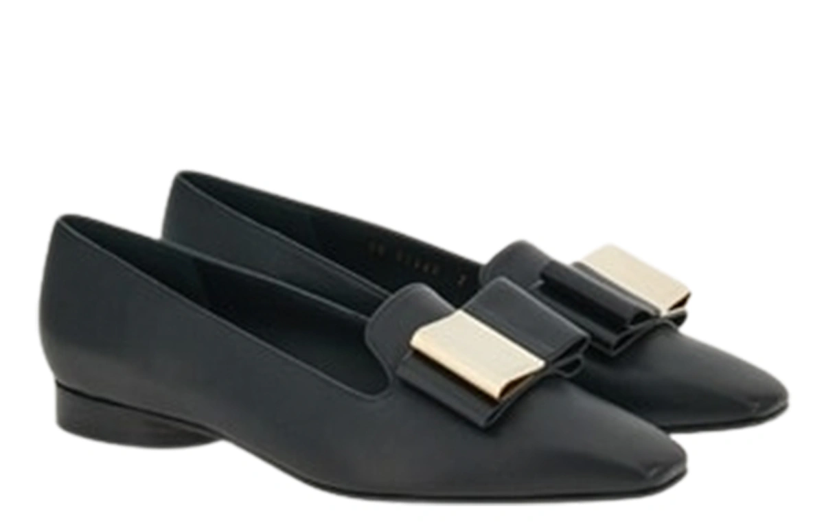 (Women) FERRAGAMO Square Toe Loafer 'Black'