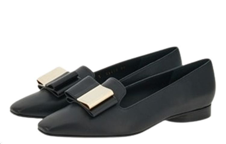 Lookbook FERRAGAMO菲拉格夢 方頭套穿 樂福鞋 女款 黑色