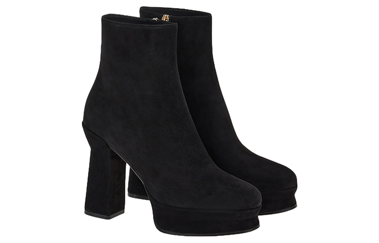 Lookbook (W) FERRAGAMO But Suede Tapak Tebal 'Hitam' 01E076-758155