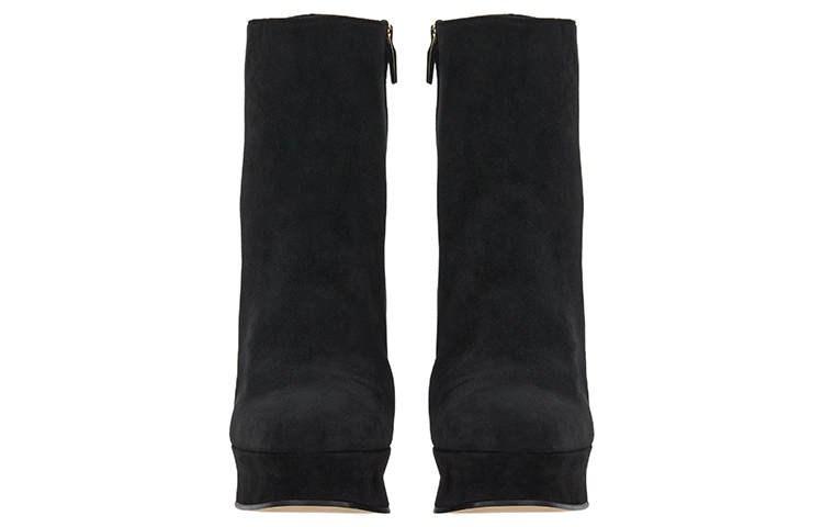 Shop (W) FERRAGAMO But Suede Tapak Tebal 'Hitam' 01E076-758155