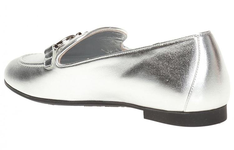 (W) FERRAGAMO Trifoglio 'Silver Calfskin Loafer' 圖 3