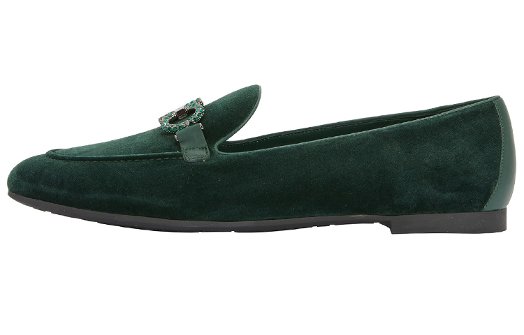 (W) FERRAGAMO Trifoglio Loafer 'Pine Velvet'