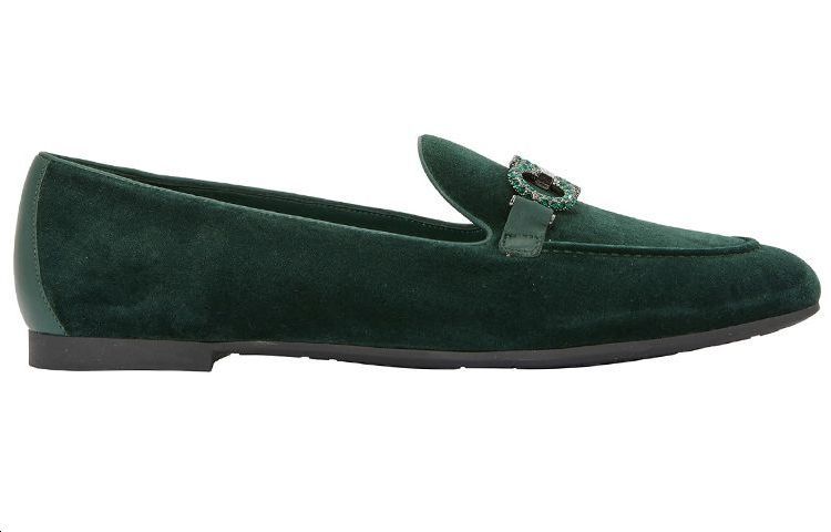 (W) FERRAGAMO Trifoglio Loafer 'Pine Velvet' 圖 2
