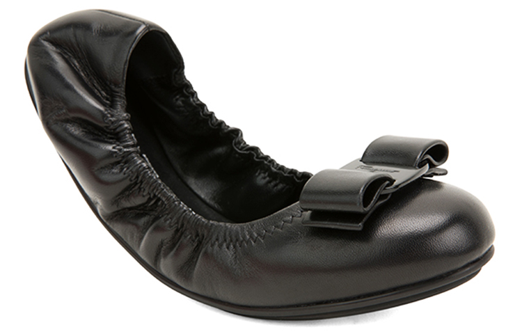 (W) FERRAGAMO Vara 'Black Bow Ballet Flats' 圖 2