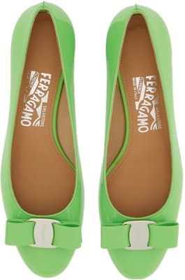 (Women) FERRAGAMO Vara 'Green Leather Low Heel' 01B221-763696 Shop (Women) FERRAGAMO Vara 'Green Leather Low Heel' 01B221-763696