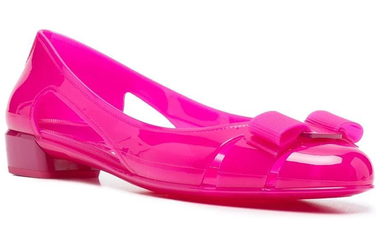 (W) FERRAGAMO Vara 'Pink Jelly Ballet Flats' 圖 2