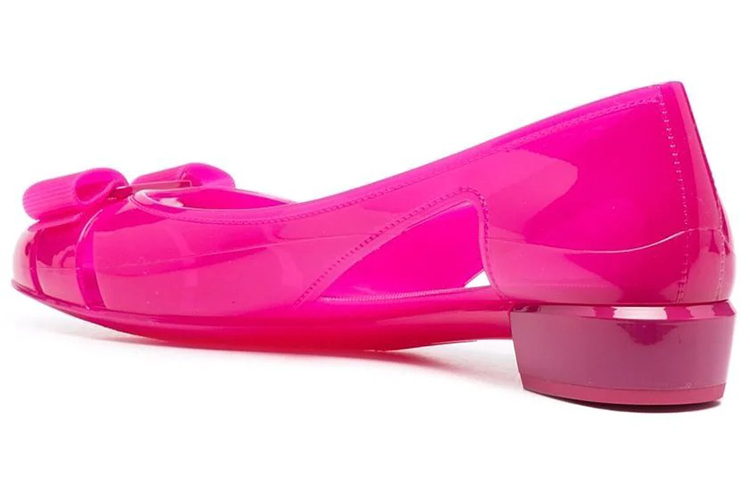 (W) FERRAGAMO Vara 'Pink Jelly Ballet Flats' 圖 3