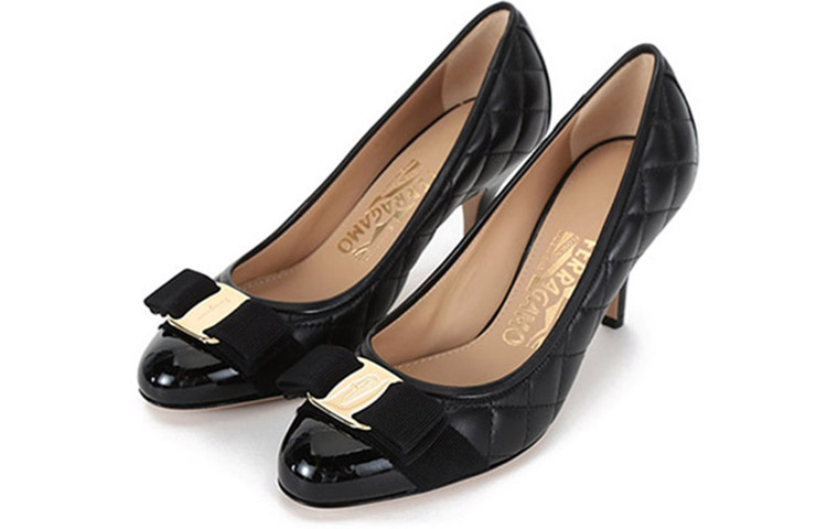(W) FERRAGAMO Vara Bow High Heel 'Black' 圖 3