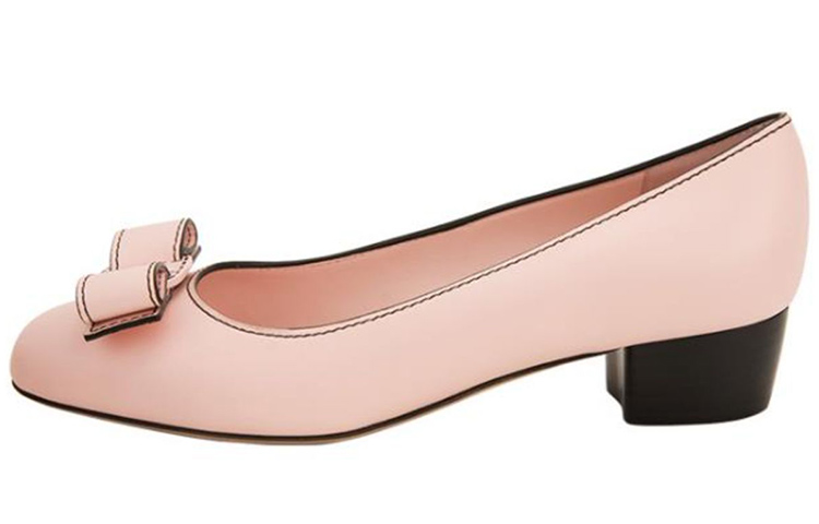 (Women) FERRAGAMO Vara Bow Mid-Heel 'Pink' 01A838-740841