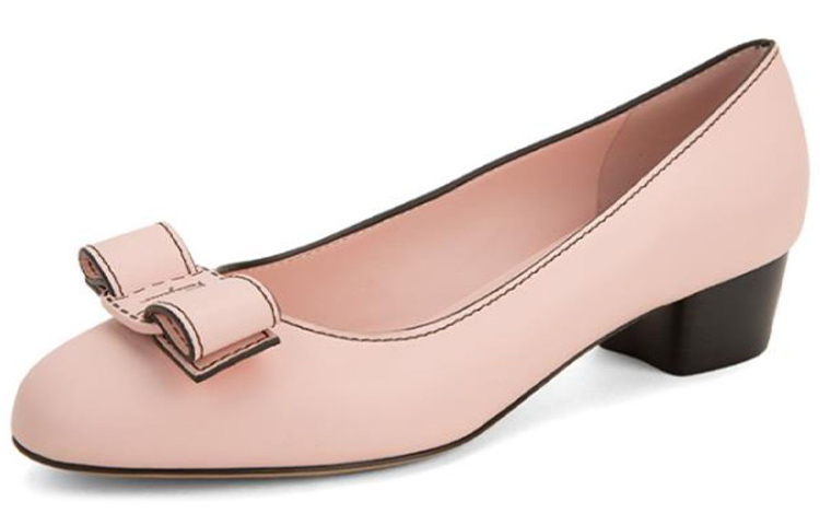 Lookbook (W) FERRAGAMO Vara Strik Mid-Hak ''Roze'' 01A838-740841