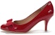 (W) FERRAGAMO Vara Bow Kasut Kulit Berkilat 'Merah' 01B788-584309