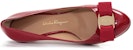 (W) FERRAGAMO Vara Bow Kasut Kulit Berkilat 'Merah' 01B788-584309
