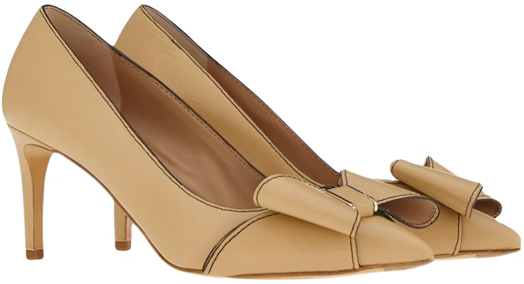 (W) FERRAGAMO Zapato de Tacón Vara con Lazo 'Beige' 01C914-751192 Order (W) FERRAGAMO Zapato de Tacón Vara con Lazo 'Beige' 01C914-751192