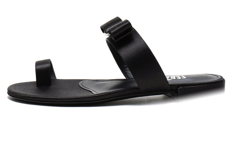 Buy (Women) FERRAGAMO Vara Bow Slide Sandal 'Black' 0724683